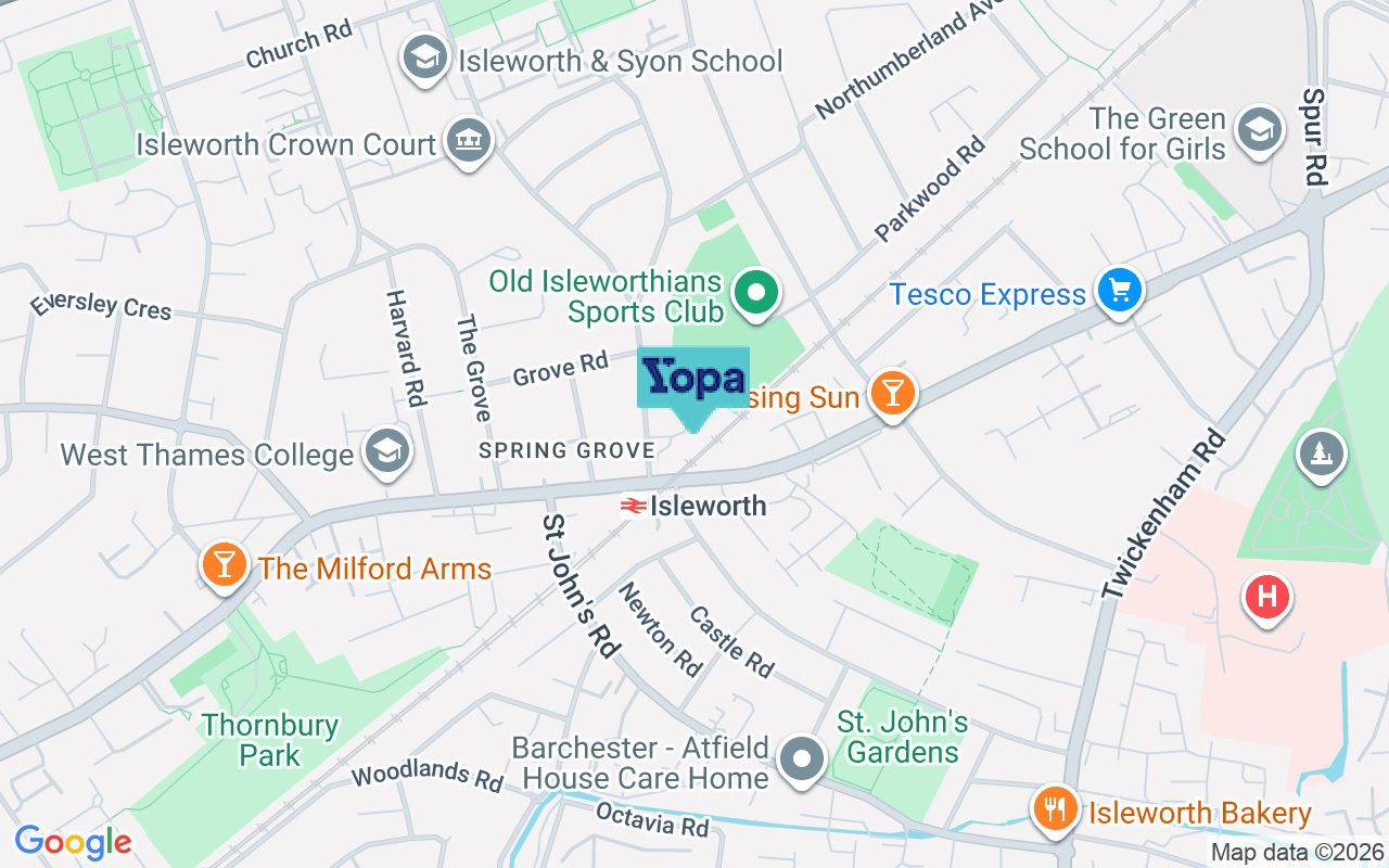 Map showing the location of TW7 5DQ