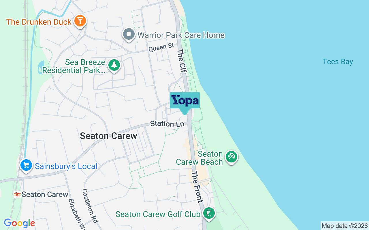 Map showing the location of TS25 1AU