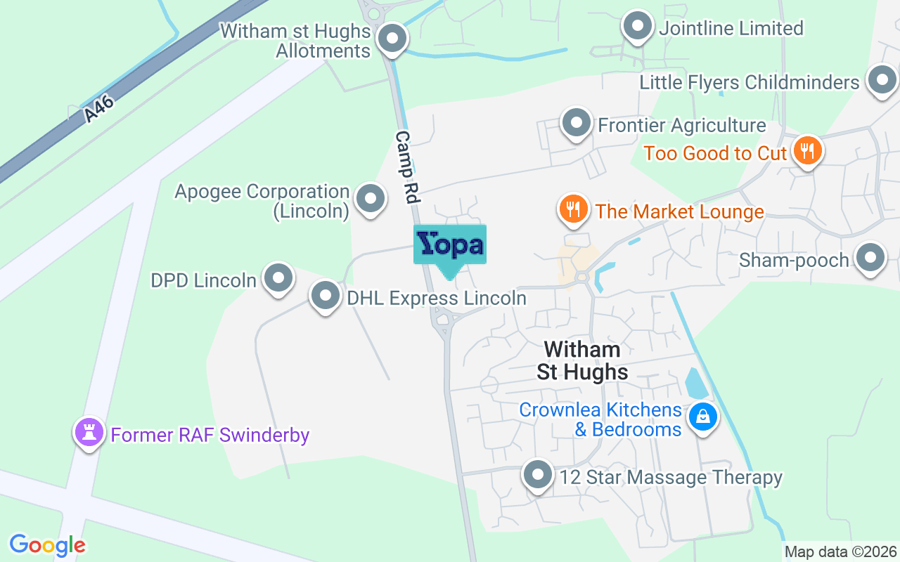 Map showing the location of LN6 9UW