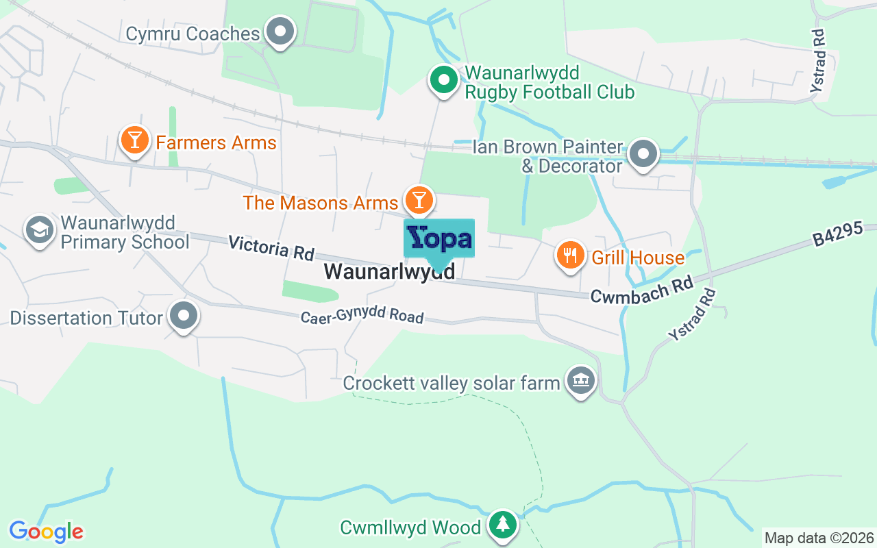 Map showing the location of SA5 4TD