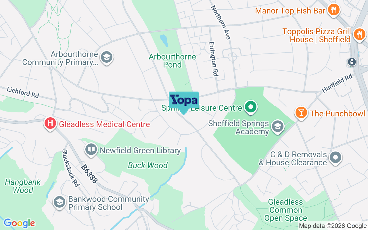 Map showing the location of S2 2AS