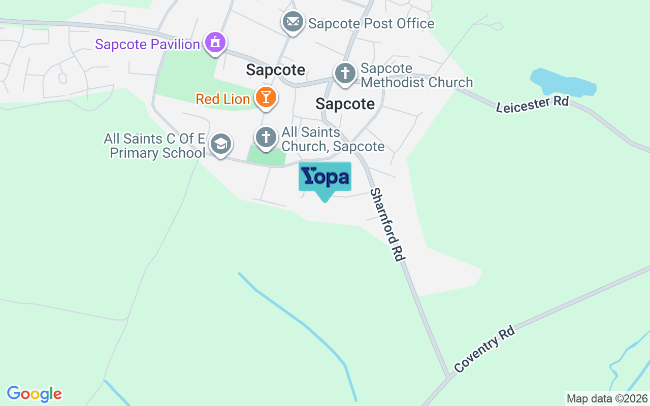Map showing the location of LE9 4JL