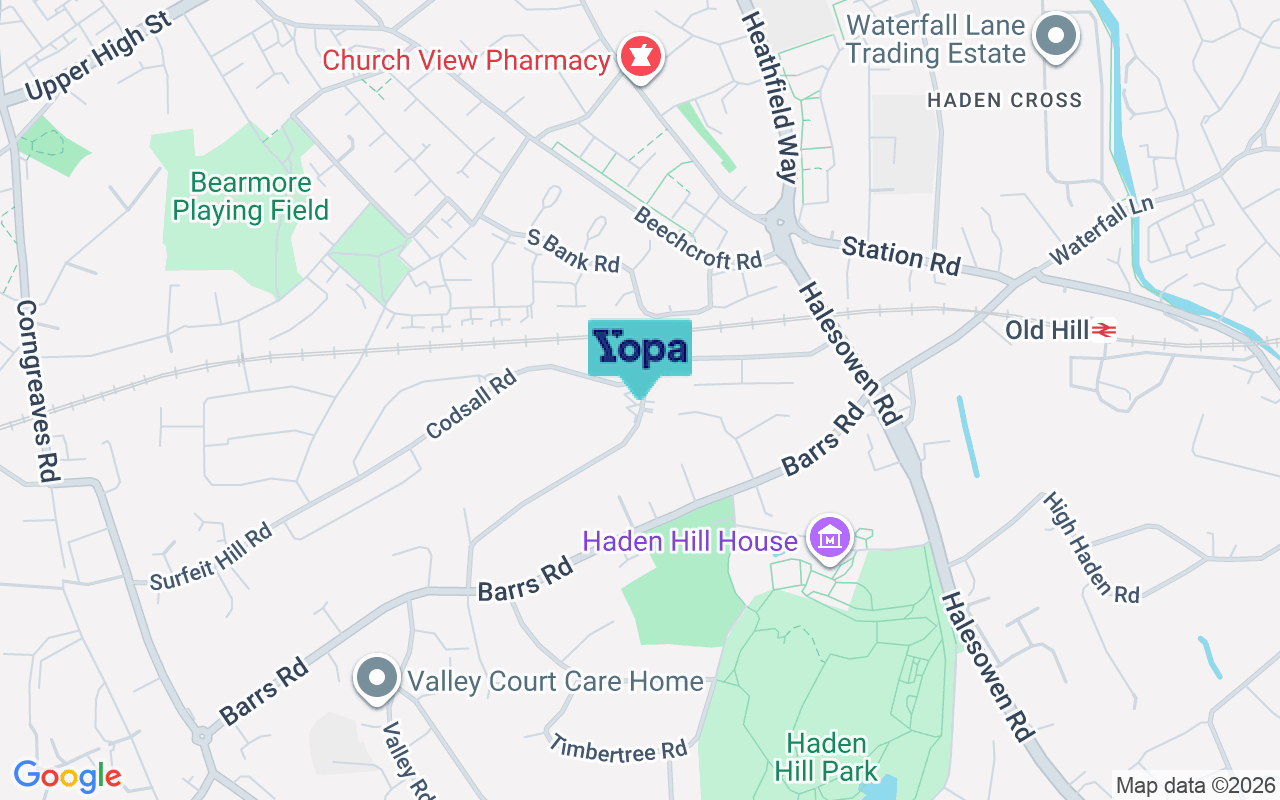 Map showing the location of B64 7HL