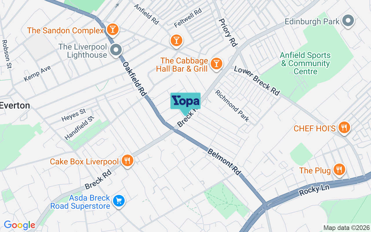 Map showing the location of L4 2RD