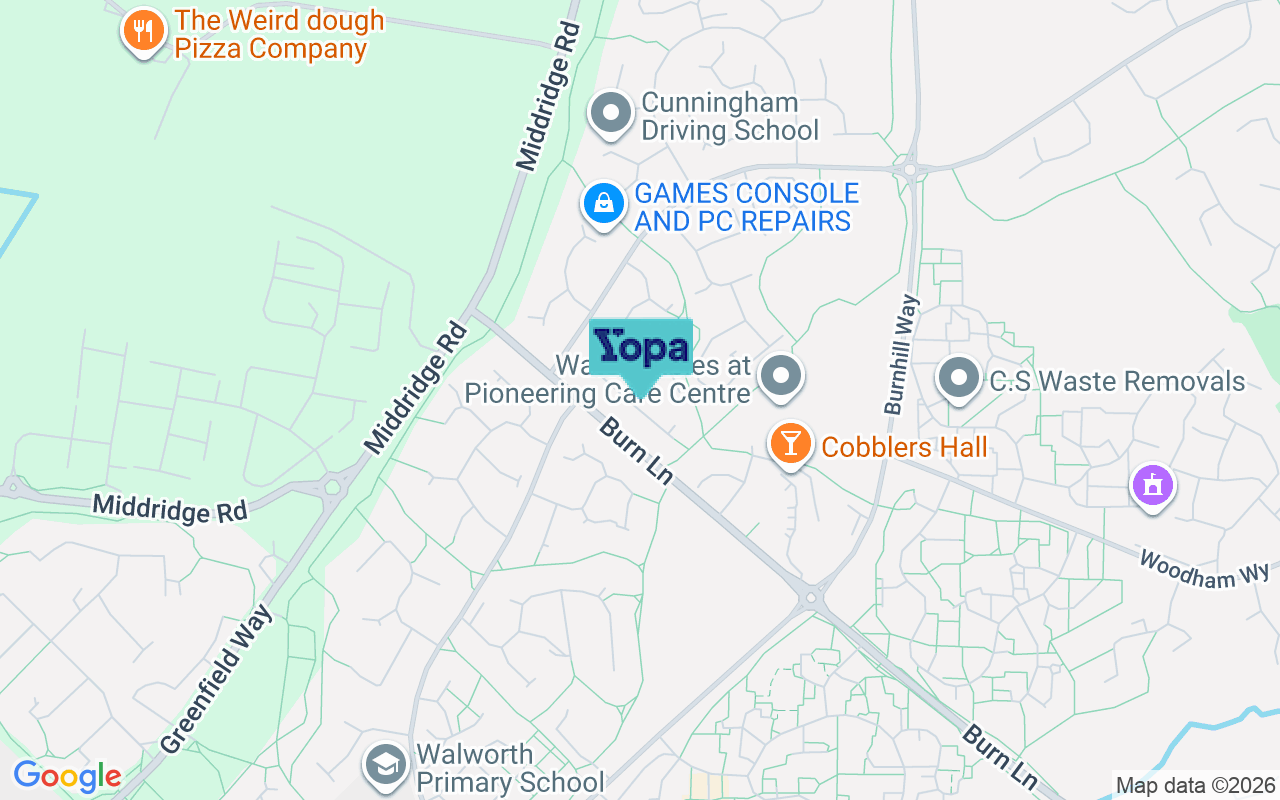 Map showing the location of DL5 4FE