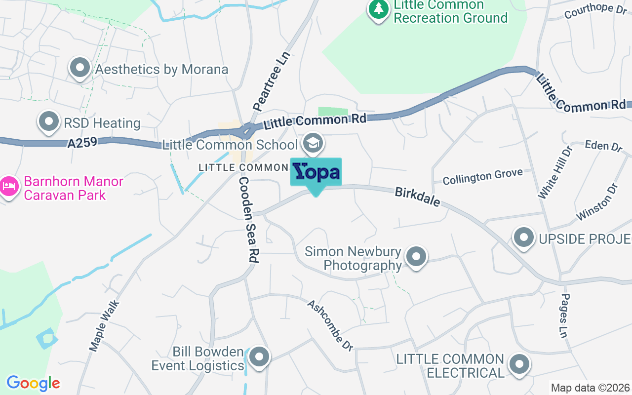 Map showing the location of TN39 3TG