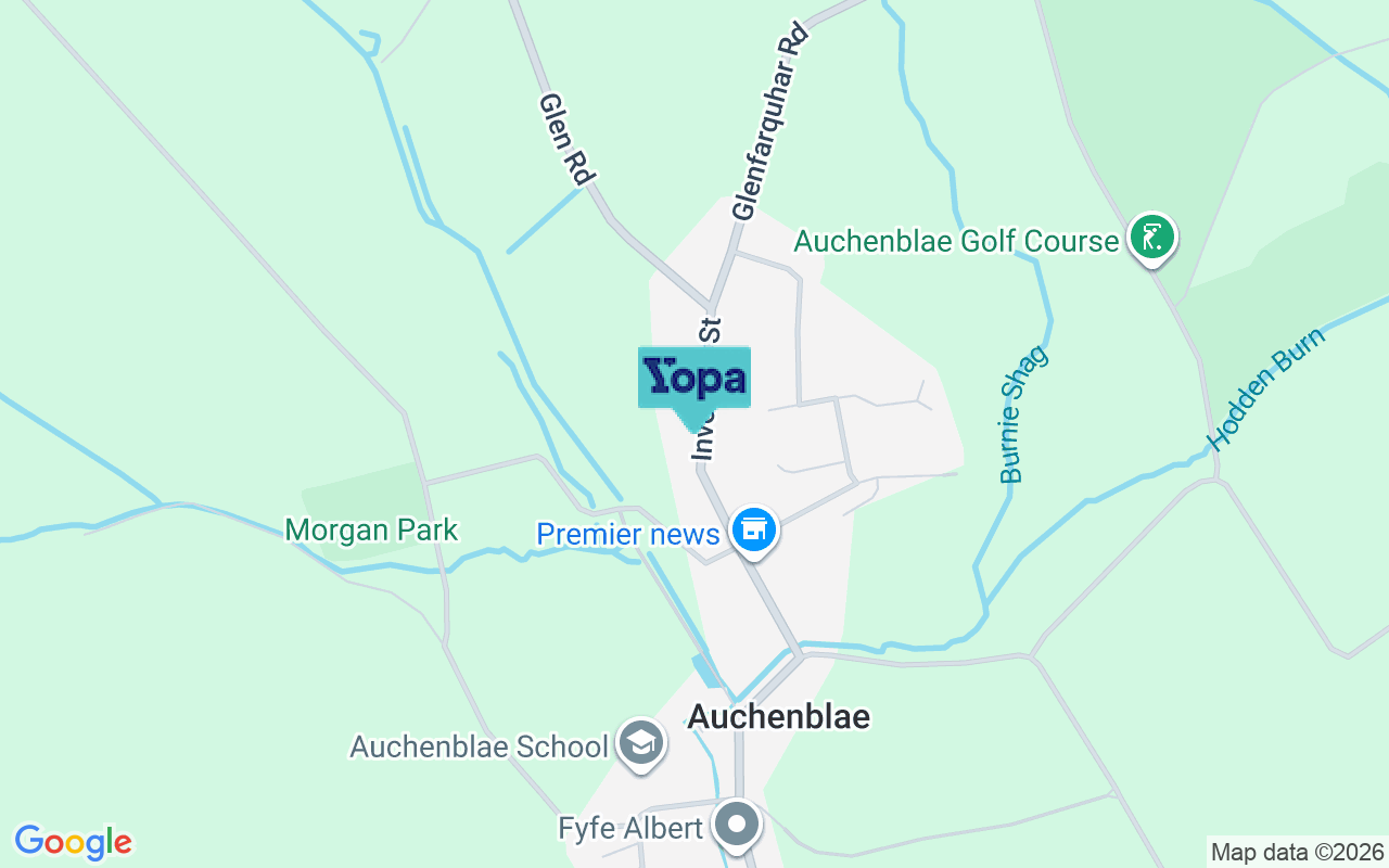 Map showing the location of AB30 1XS