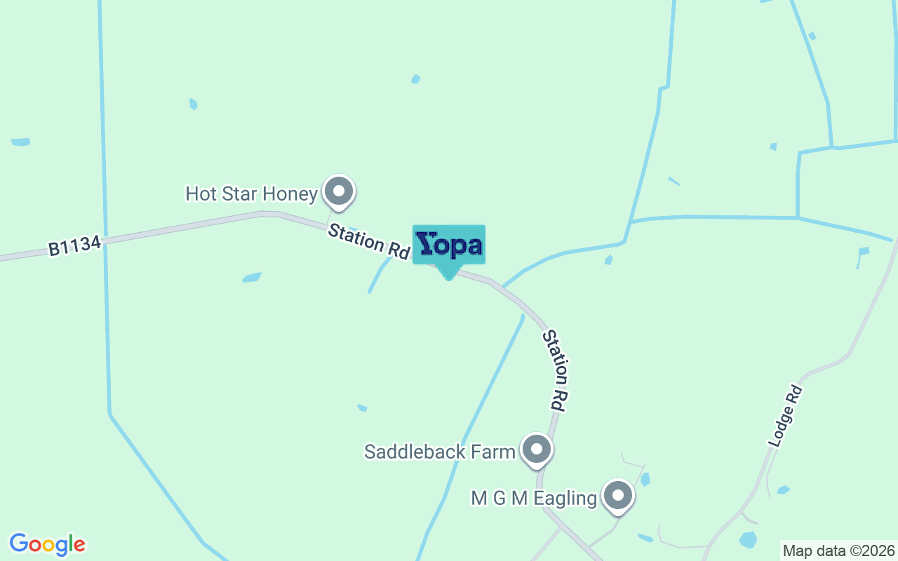 Map showing the location of NR15 2ED