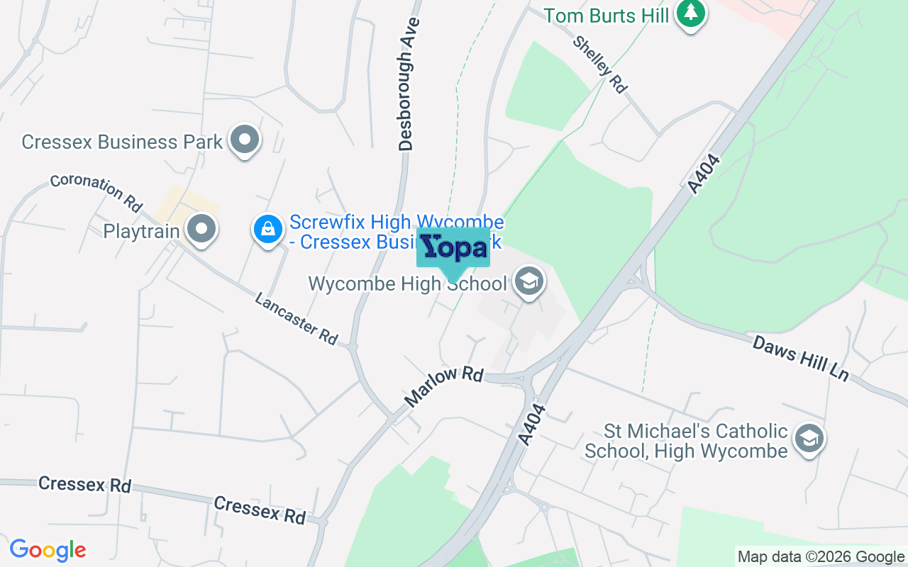 Map showing the location of HP11 2TU