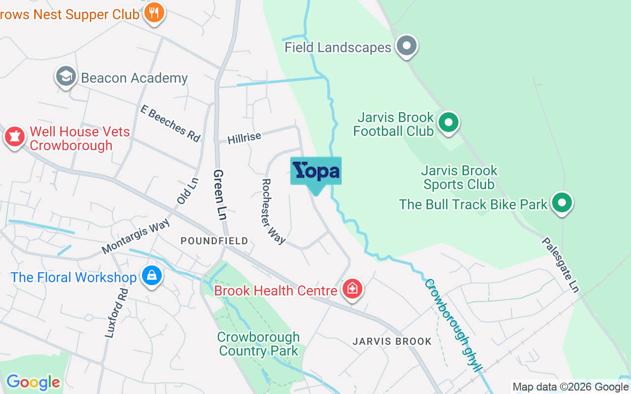 Map showing the location of TN6 2DN