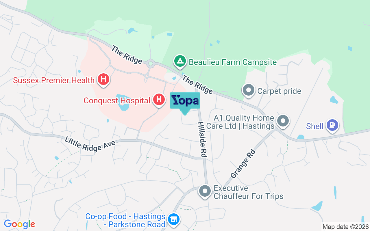 Map showing the location of TN37 7HS