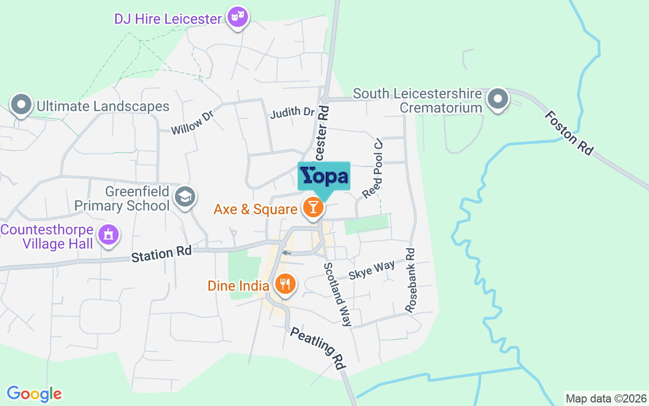 Map showing the location of LE8 5RQ