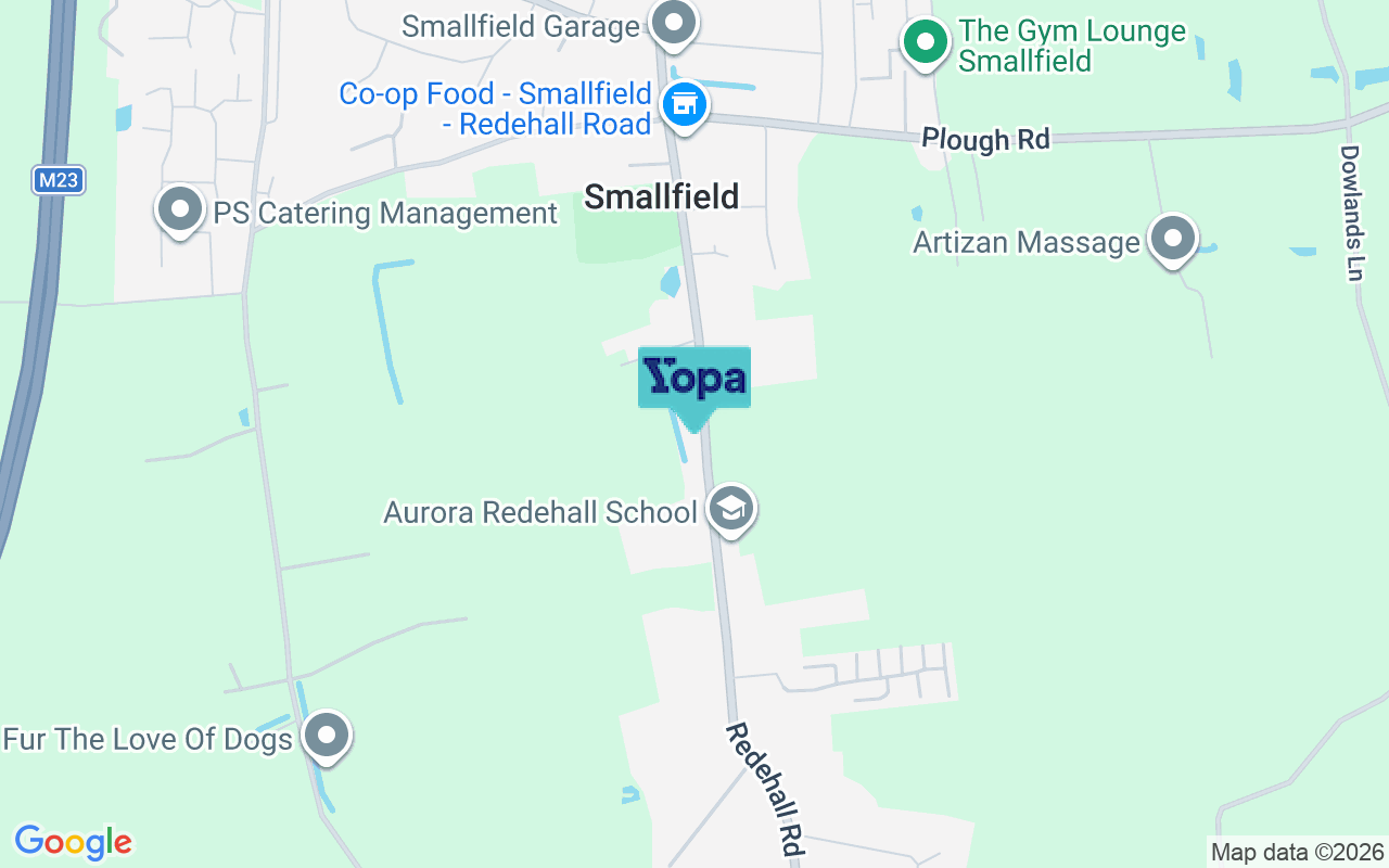 Map showing the location of RH6 9QL