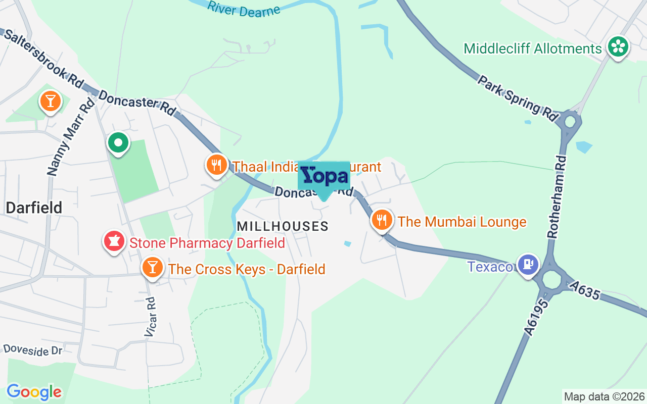 Map showing the location of S73 9HU