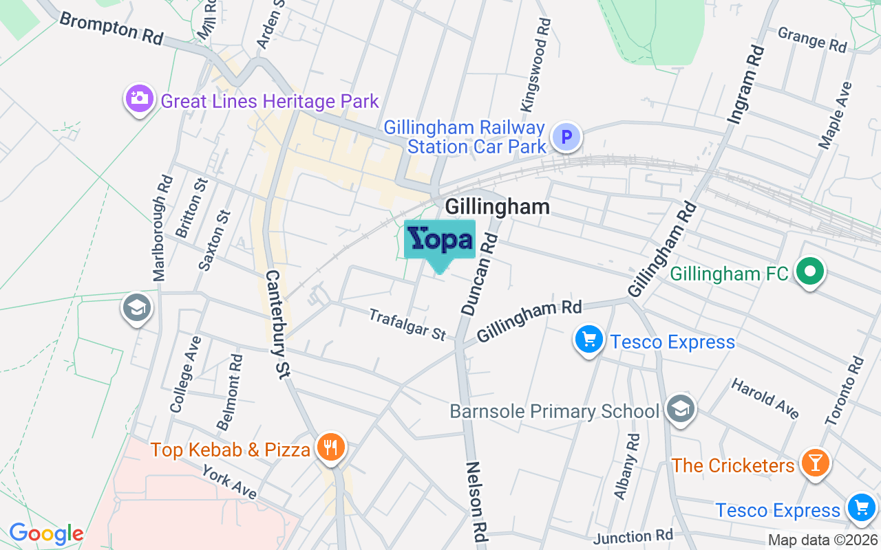 Map showing the location of ME7 4PX