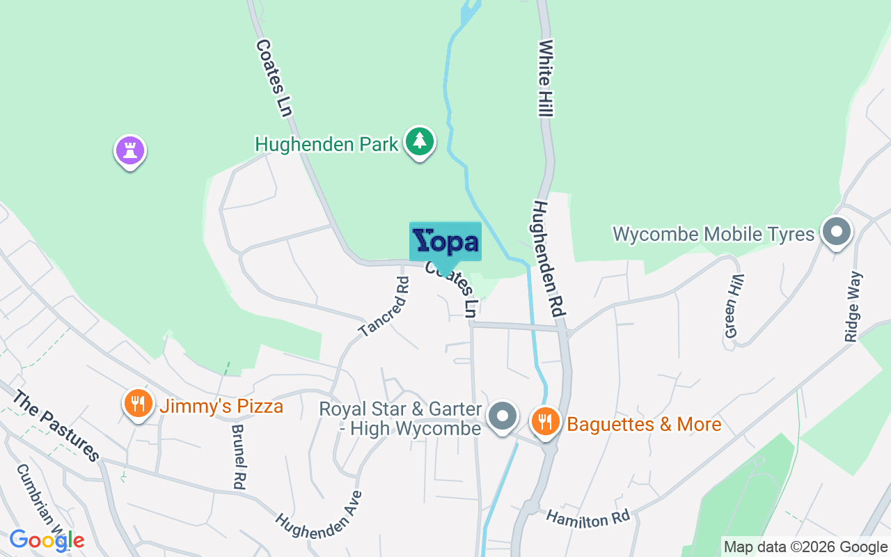 Map showing the location of HP13 5DA