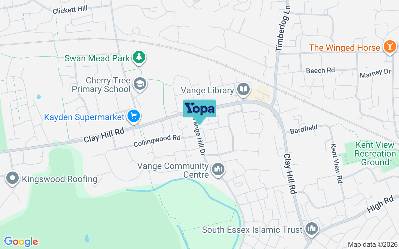 Map showing the location of SS16 4DD