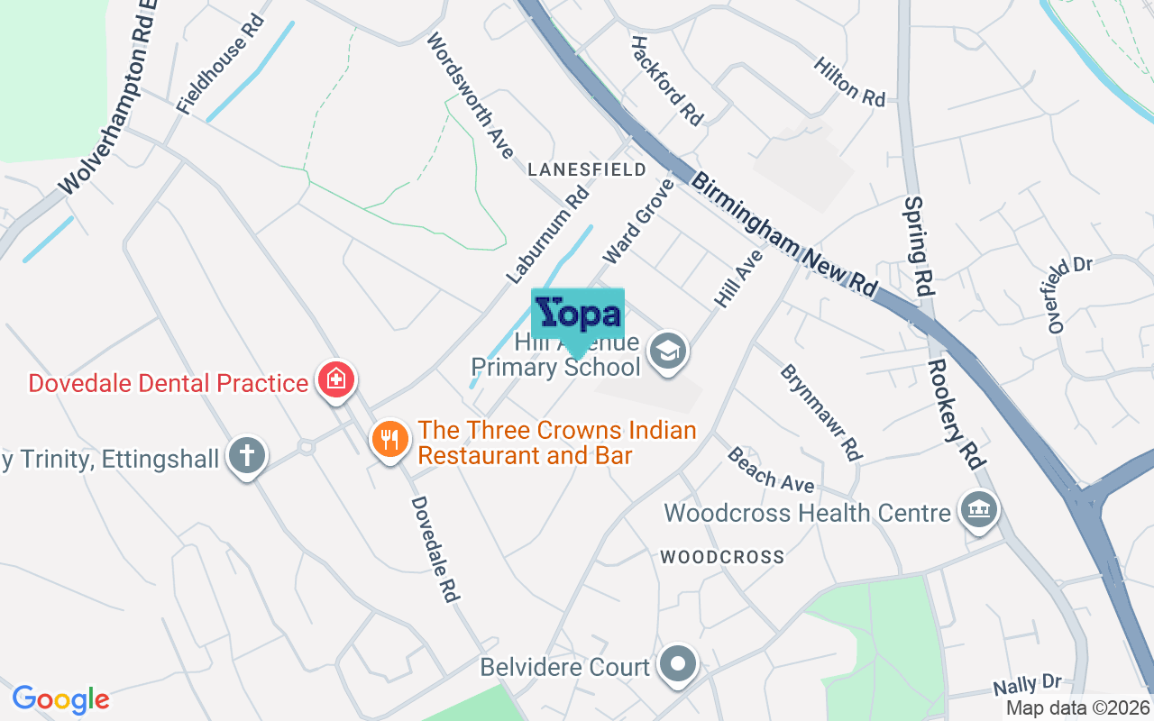 Map showing the location of WV4 6PT