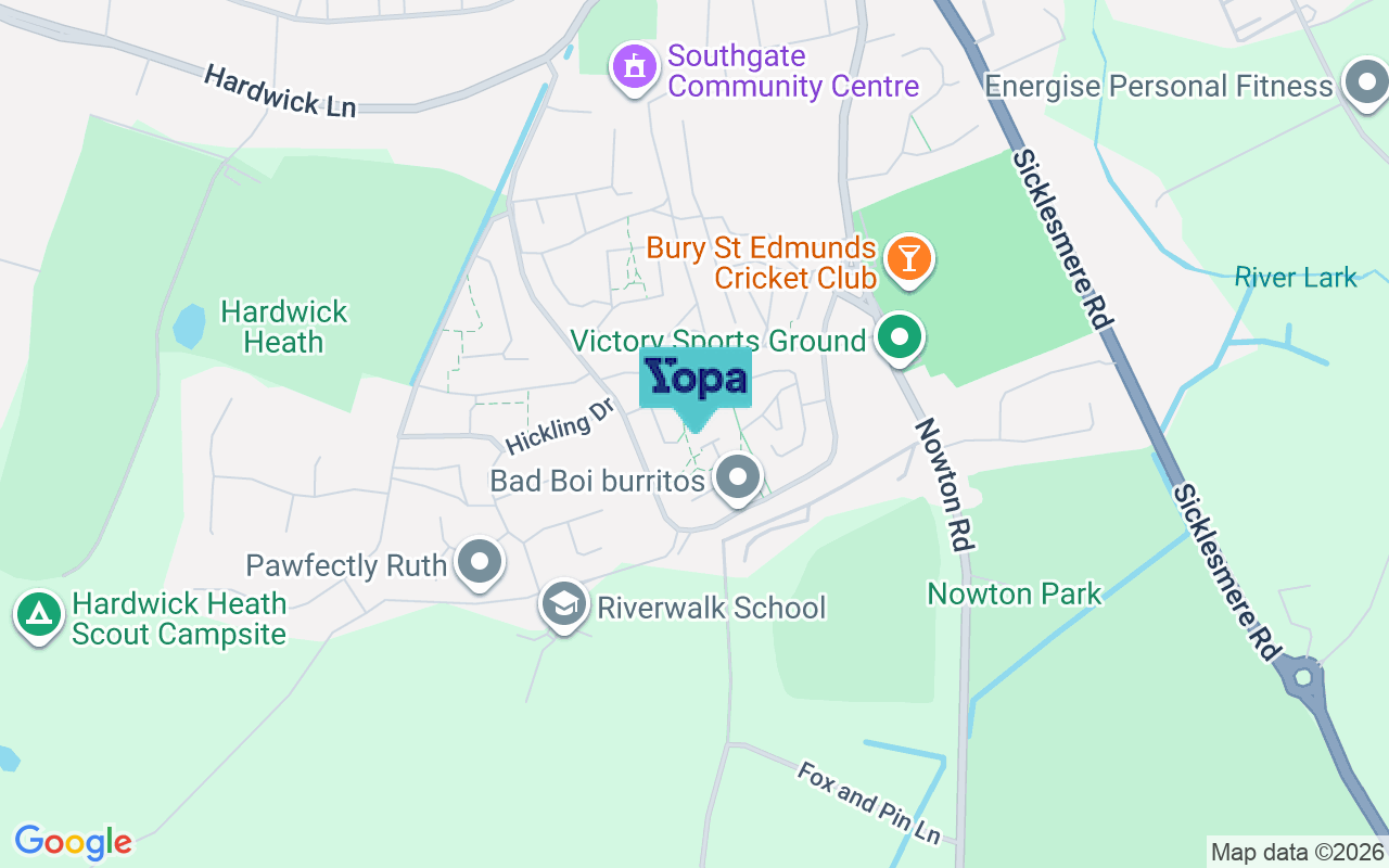 Map showing the location of IP33 2PA
