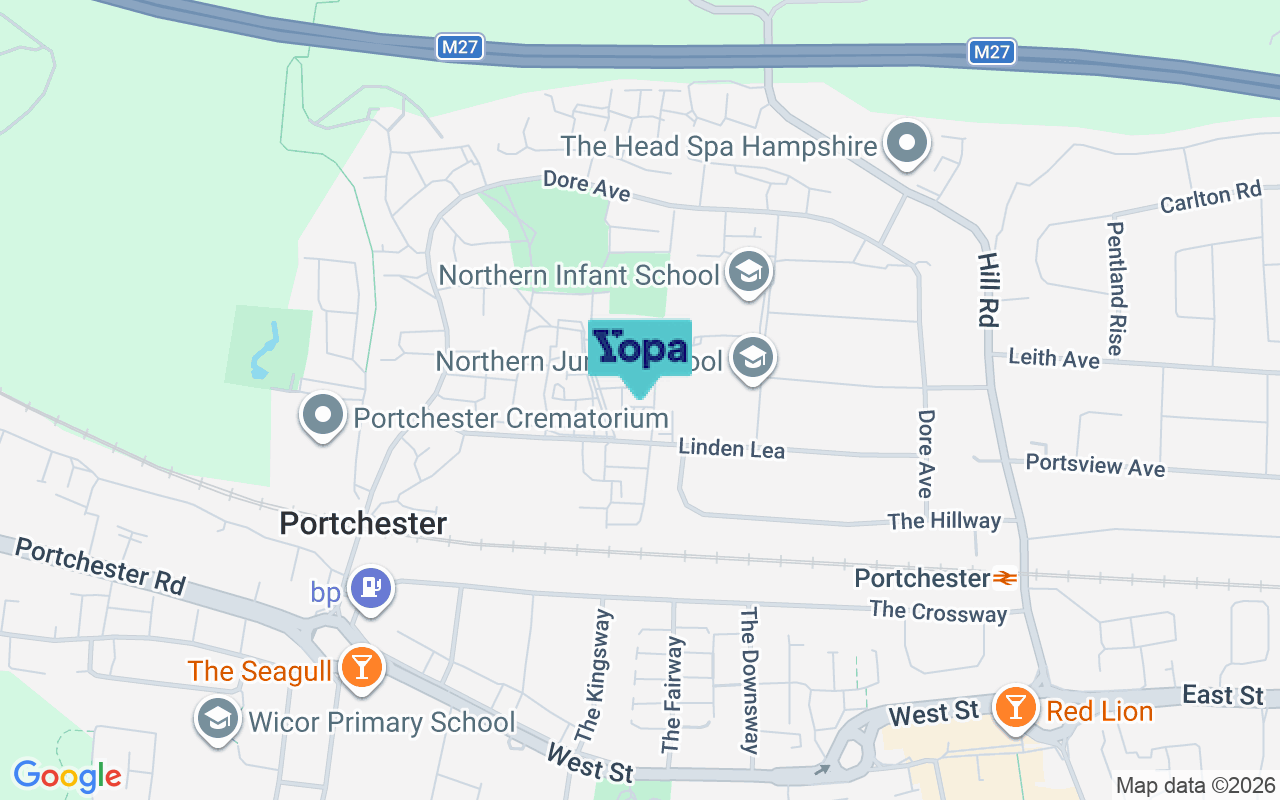 Map showing the location of PO16 8EE