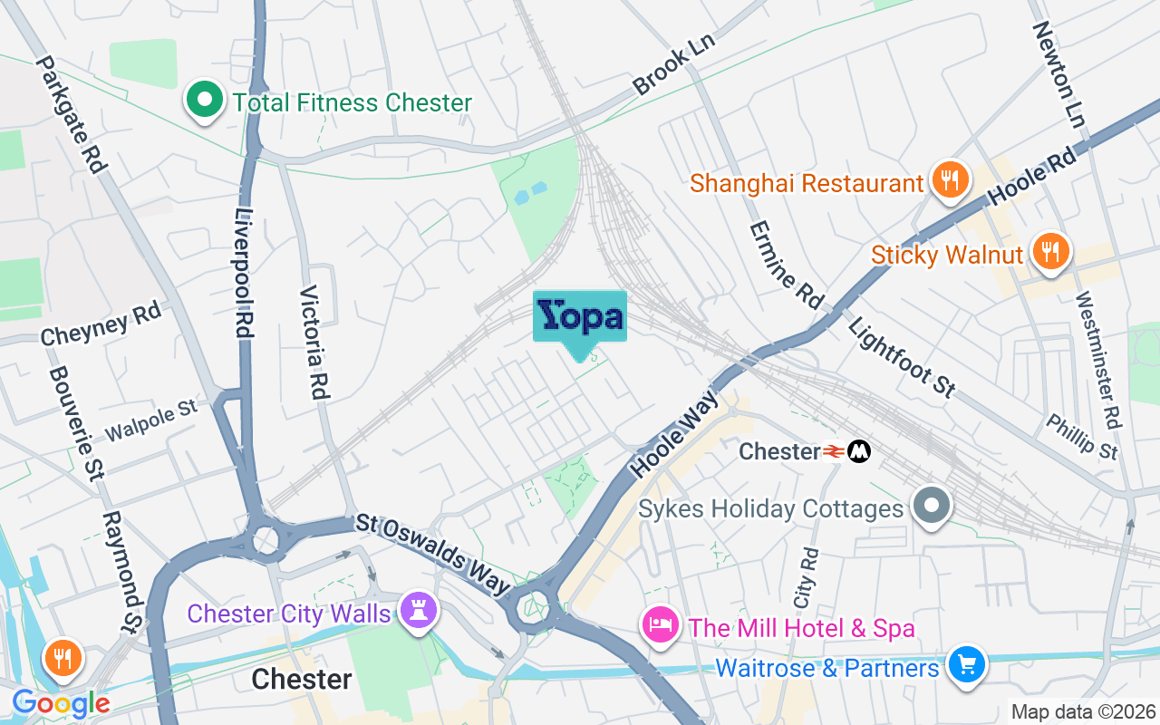 Map showing the location of CH1 3ET