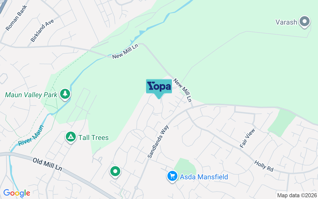 Map showing the location of NG19 0GT