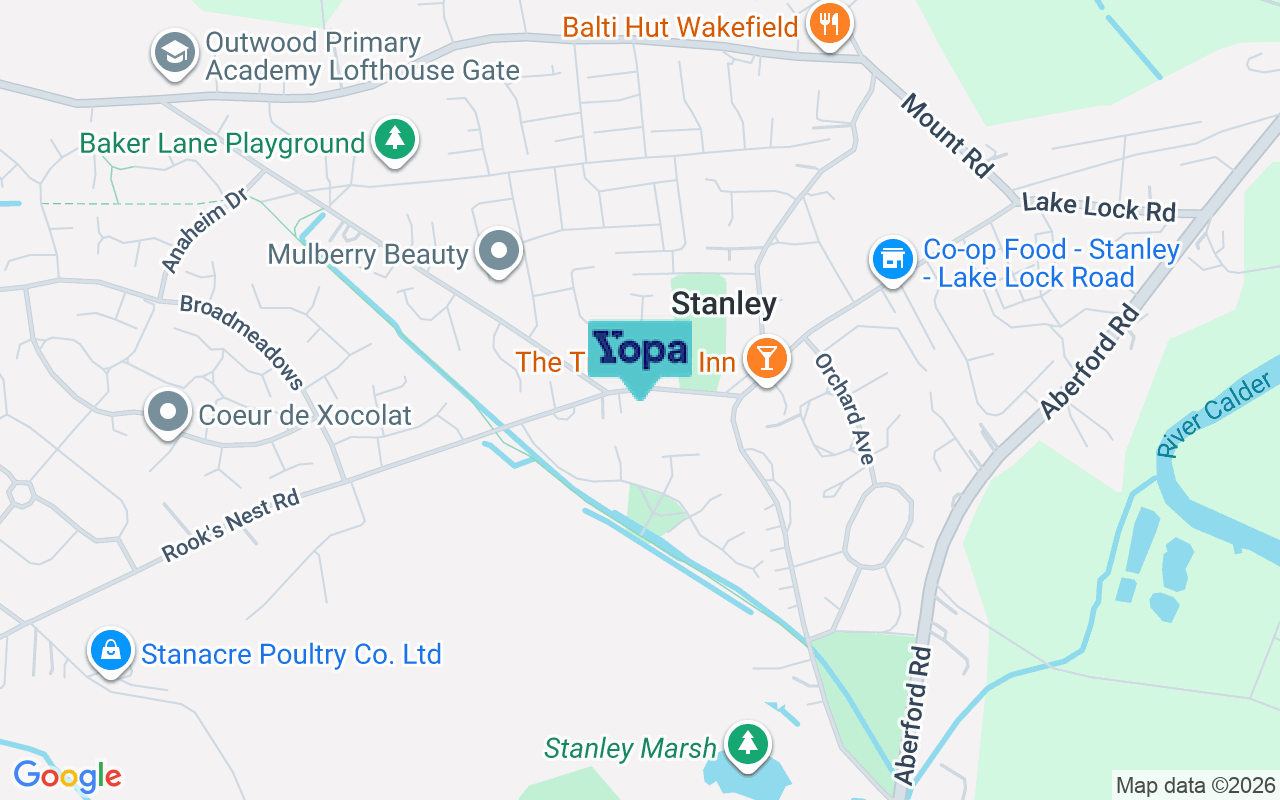 Map showing the location of WF3 4DP