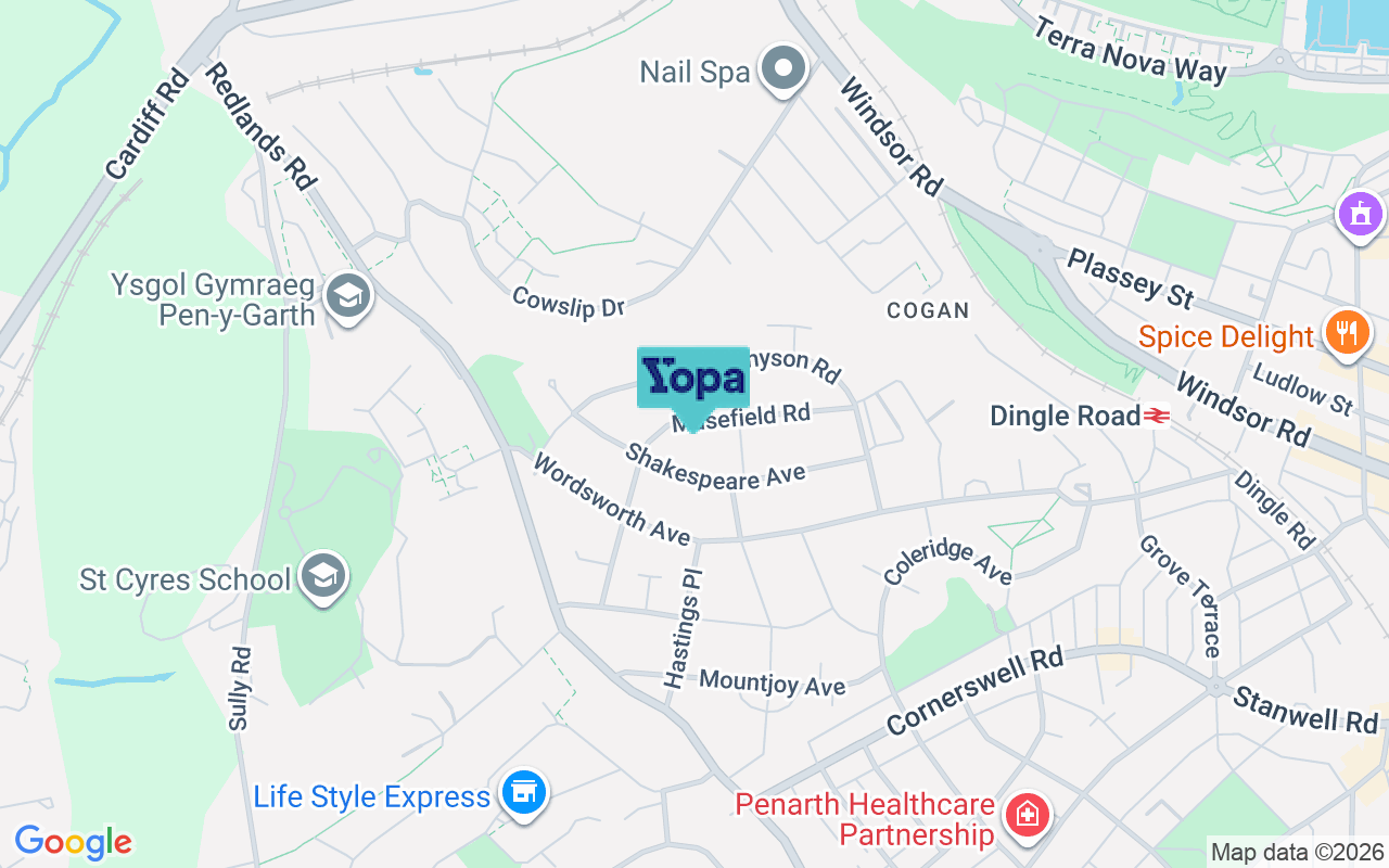 Map showing the location of CF64 2SE