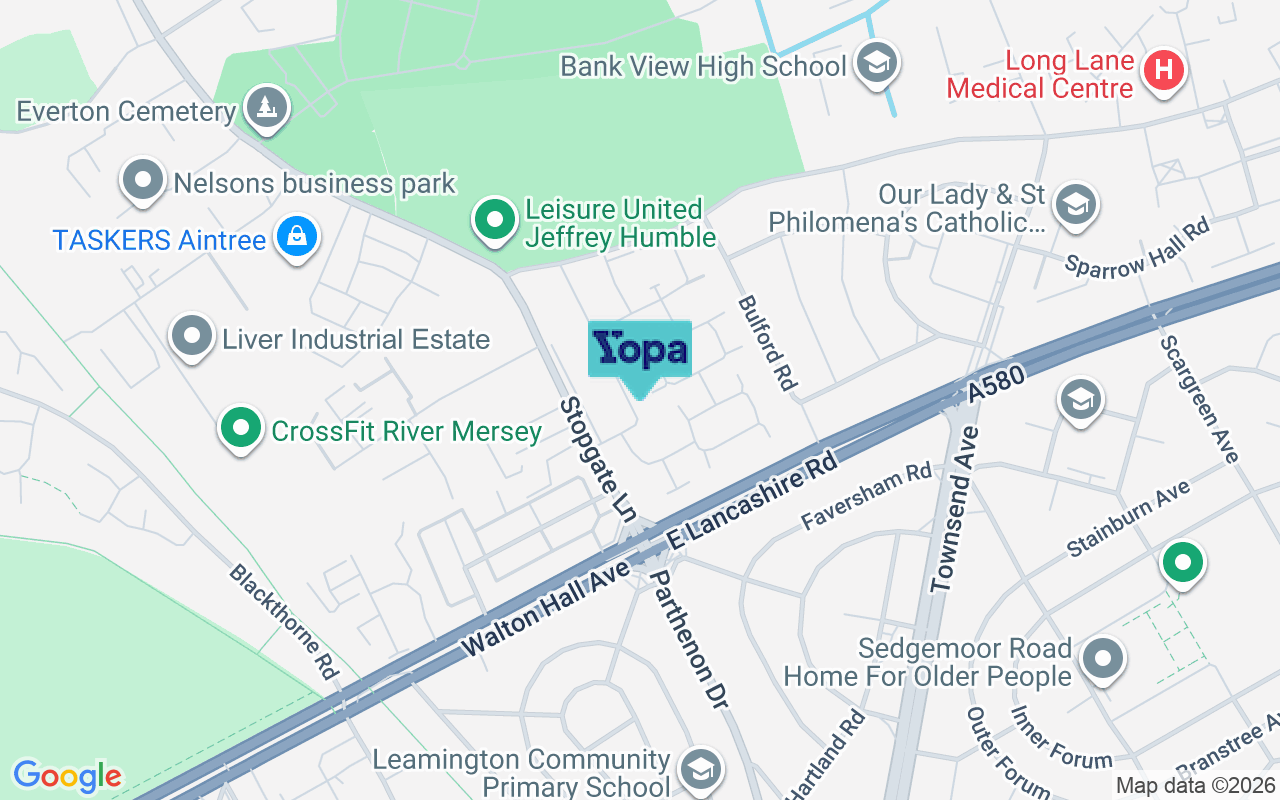 Map showing the location of L9 6AJ