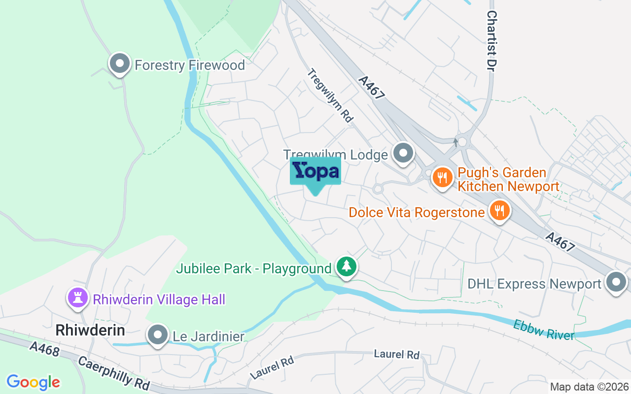 Map showing the location of NP10 9PS