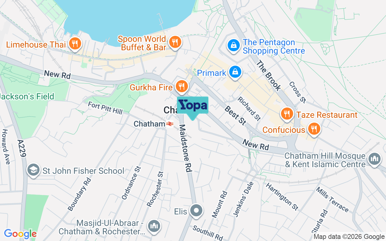 Map showing the location of ME4 6BL