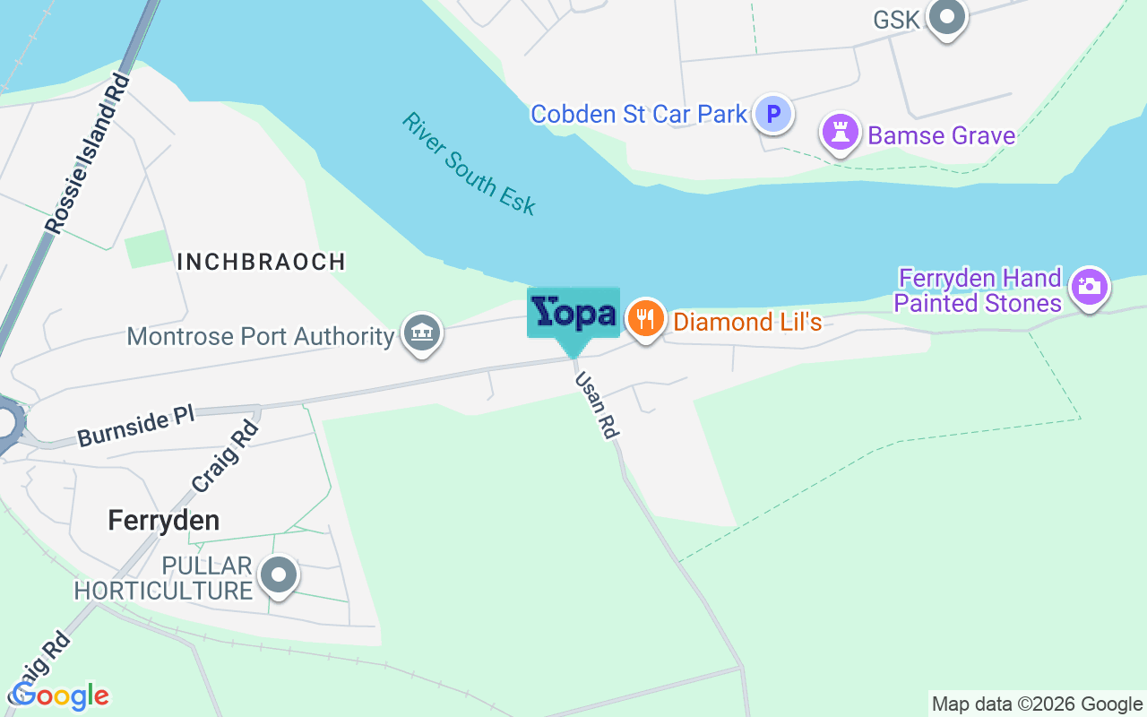 Map showing the location of DD10 9RN