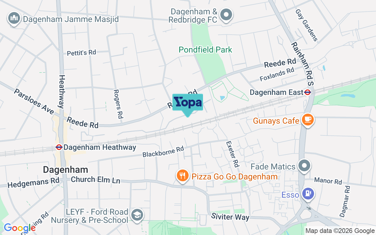 Map showing the location of RM10 8GP