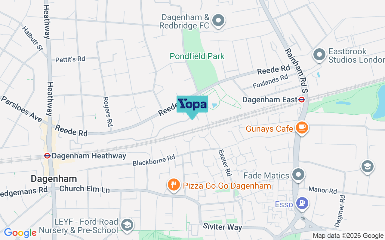 Map showing the location of RM10 8GN