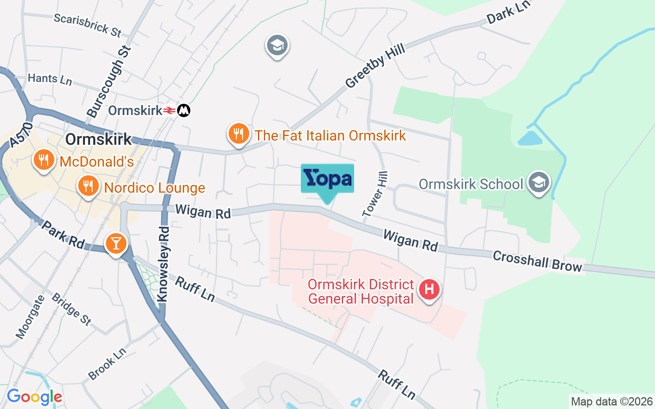Map showing the location of L39 2AS
