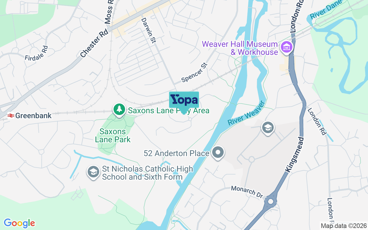 Map showing the location of CW8 1DL
