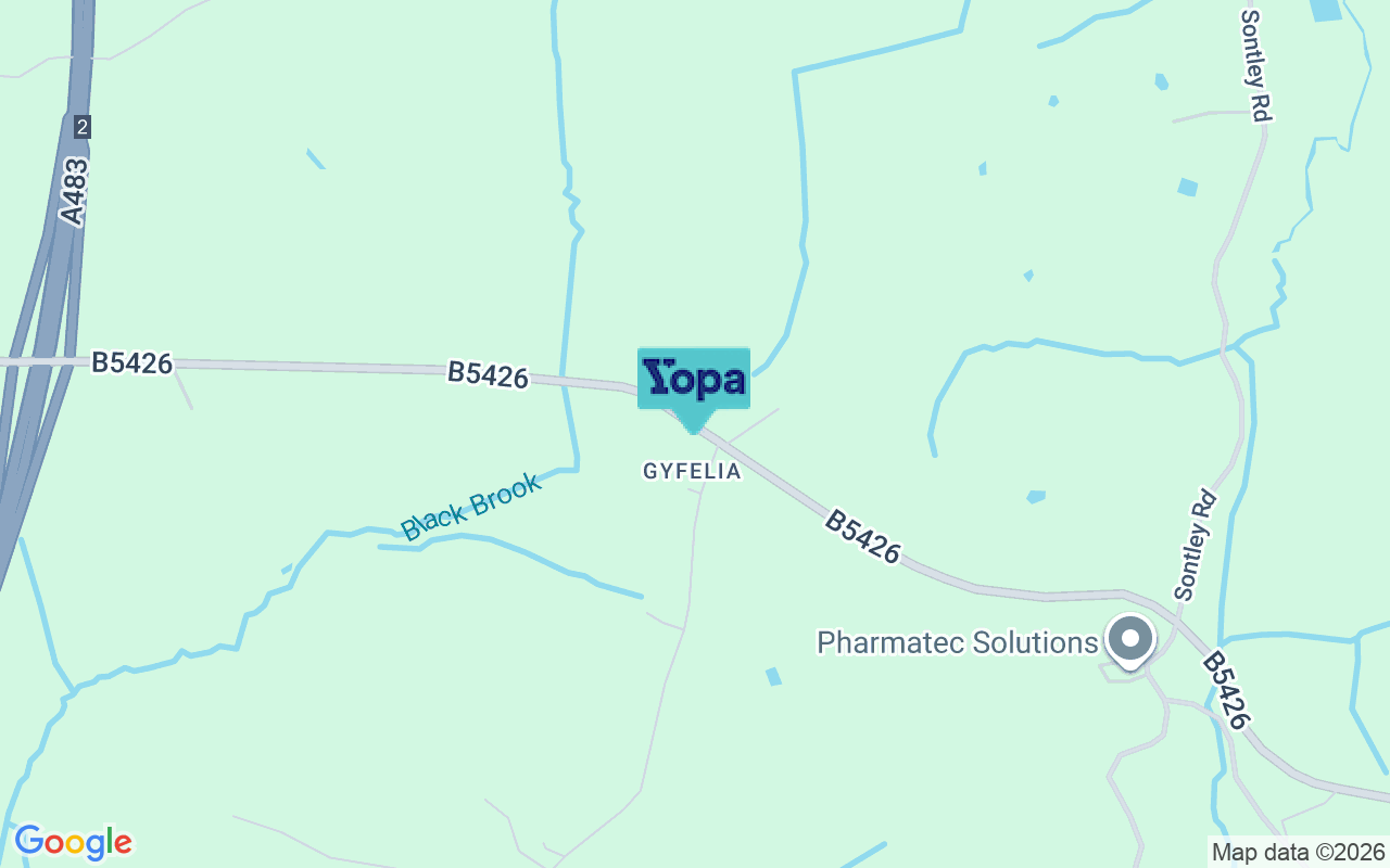 Map showing the location of LL13 0FE