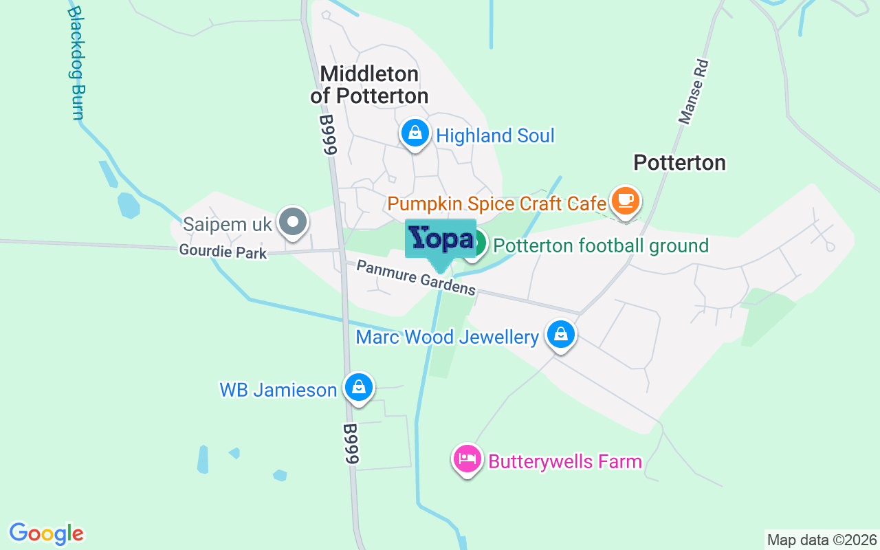 Map showing the location of AB23 8UG