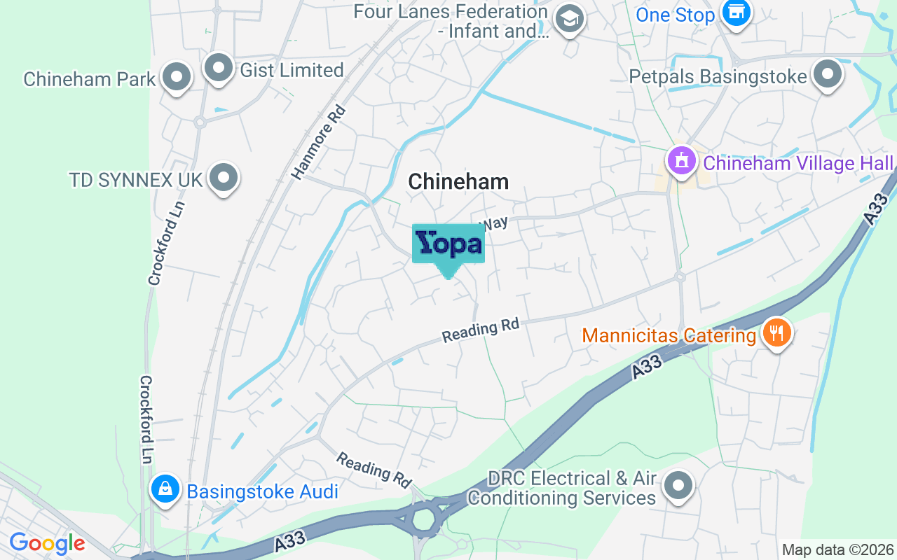 Map showing the location of RG24 8XZ