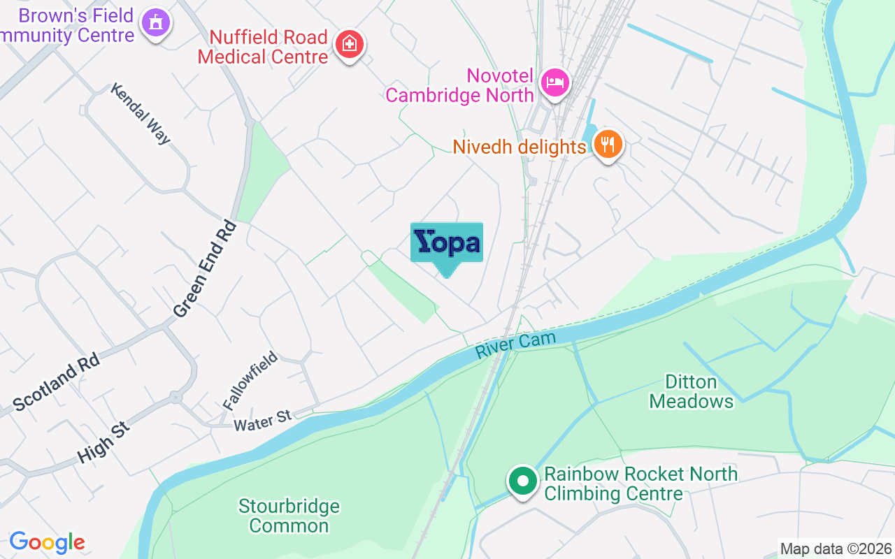 Map showing the location of CB4 1UD