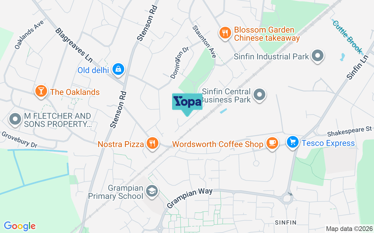 Map showing the location of DE23 1XP