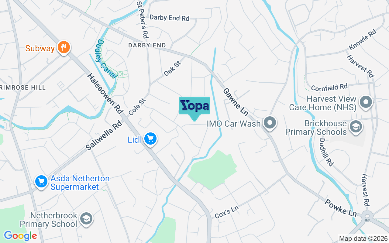 Map showing the location of DY2 9LS