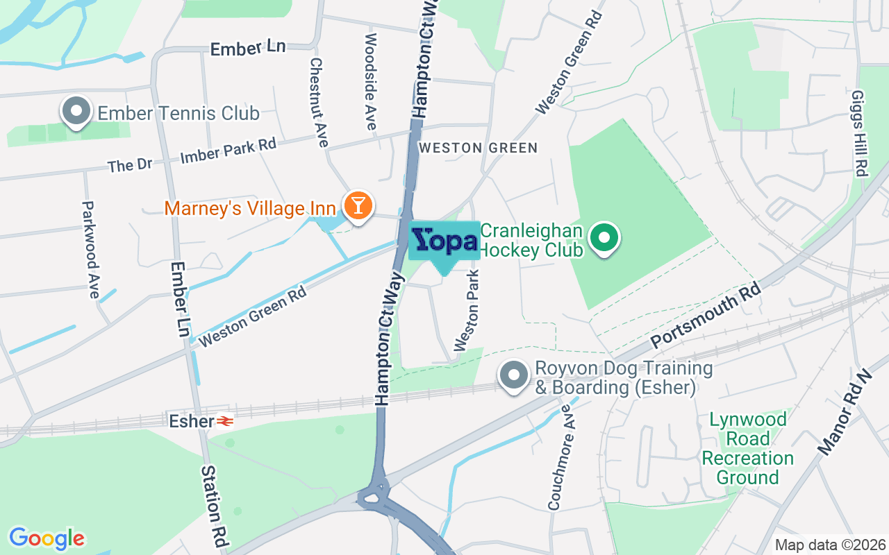 Map showing the location of KT7 0HJ
