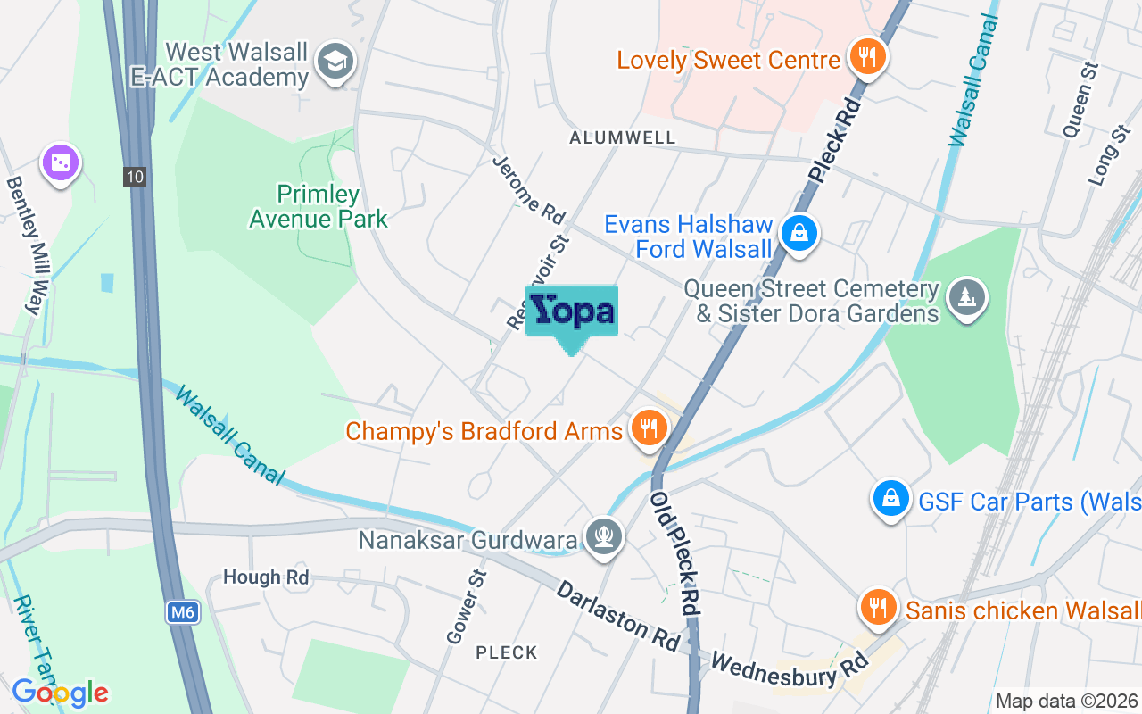 Map showing the location of WS2 9TJ