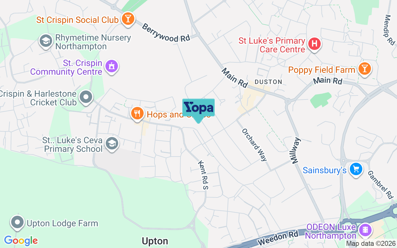 Map showing the location of NN5 6HL