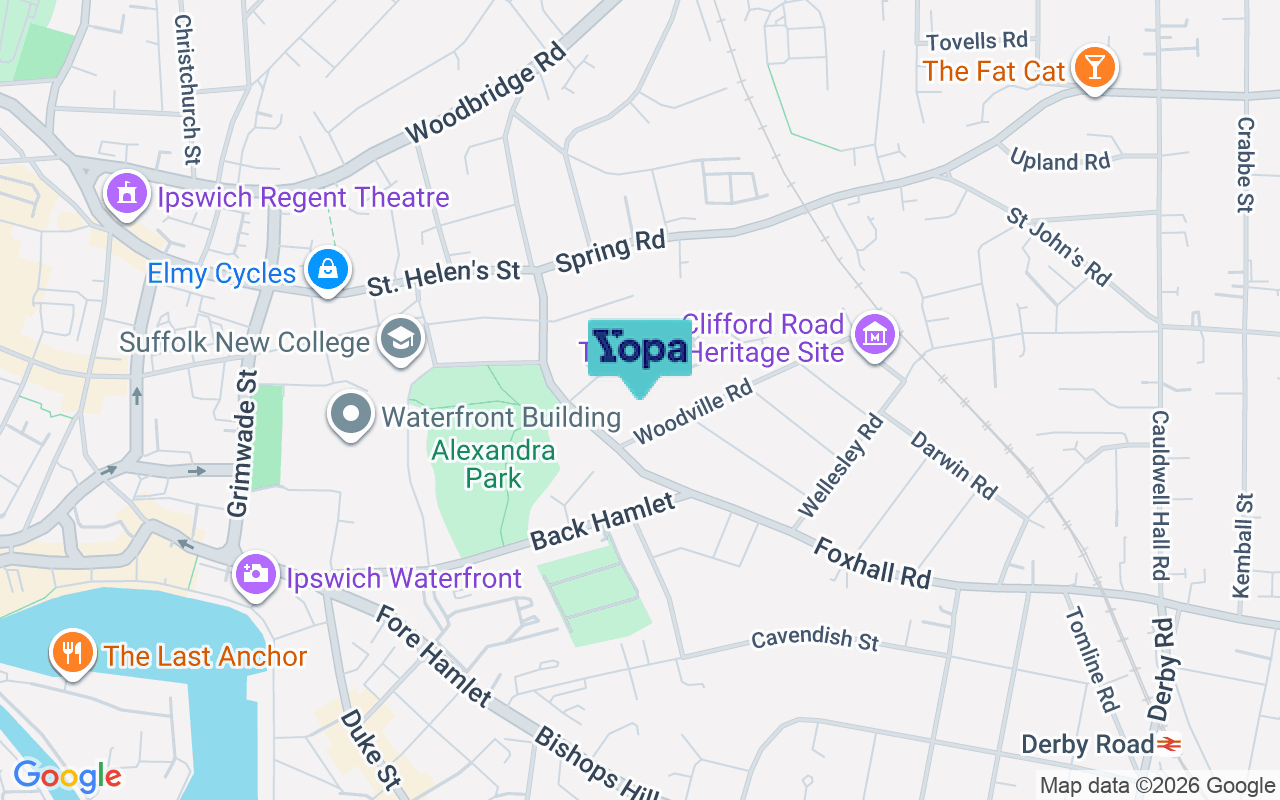 Map showing the location of IP4 1PA
