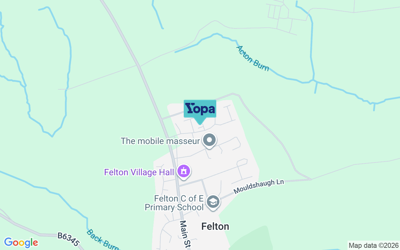 Map showing the location of NE65 9DS
