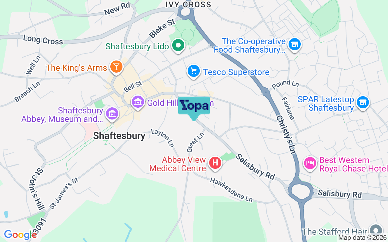 Map showing the location of SP7 8EL