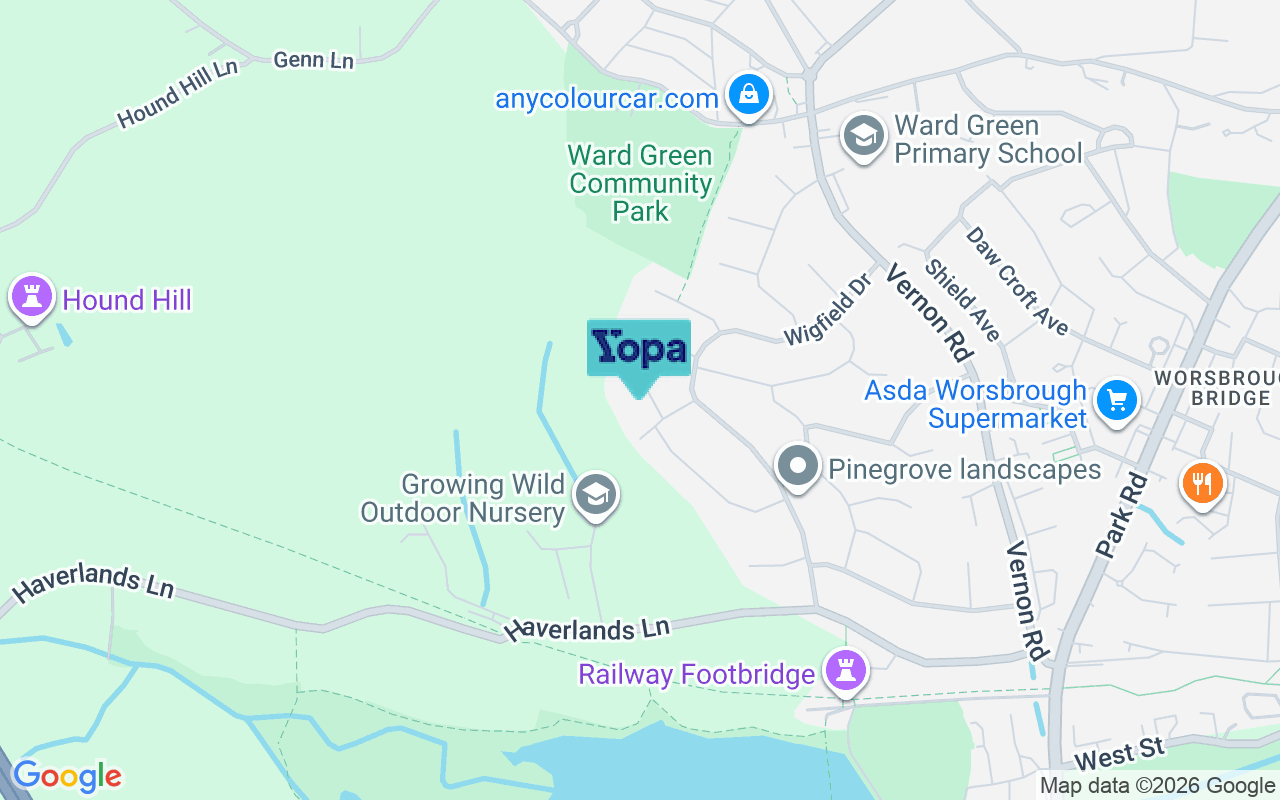 Map showing the location of S70 5JG