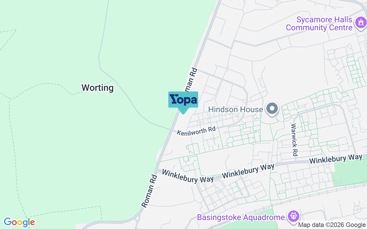Map showing the location of RG23 8HD